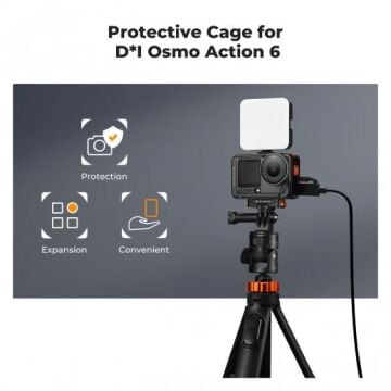 K&F Concept Dji Osmo Action 6 İçin Sokak Fotoğrafçılığı Kafesi