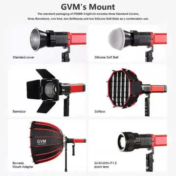 GVM PD60B 60W Bi-Color Dahili Akülü 3'lü LED Işık Seti