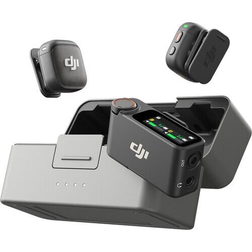 DJI Mic 3 İki Kişilik Kompakt Kablosuz Mikrofon Sistemi/Kamera ve Akıllı Telefon için Kaydedici