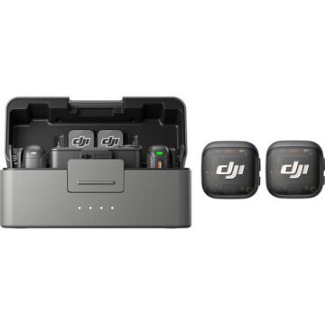 DJI Mic 3 İki Kişilik Kompakt Kablosuz Mikrofon Sistemi/Kamera ve Akıllı Telefon için Kaydedici