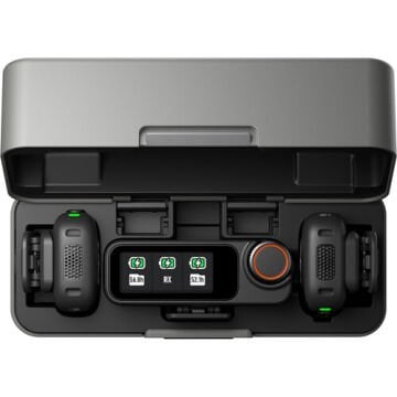DJI Mic 3 İki Kişilik Kompakt Kablosuz Mikrofon Sistemi/Kamera ve Akıllı Telefon için Kaydedici