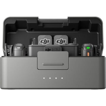 DJI Mic 3 İki Kişilik Kompakt Kablosuz Mikrofon Sistemi/Kamera ve Akıllı Telefon için Kaydedici