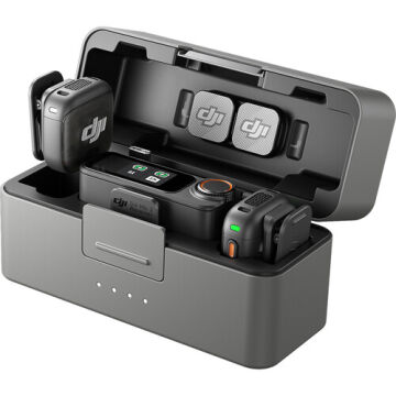 DJI Mic 3 İki Kişilik Kompakt Kablosuz Mikrofon Sistemi/Kamera ve Akıllı Telefon için Kaydedici