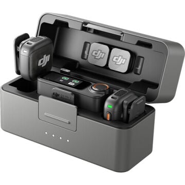 DJI Mic 3 İki Kişilik Kompakt Kablosuz Mikrofon Sistemi/Kamera ve Akıllı Telefon için Kaydedici