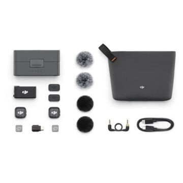 DJI Mic 3 İki Kişilik Kompakt Kablosuz Mikrofon Sistemi/Kamera ve Akıllı Telefon için Kaydedici