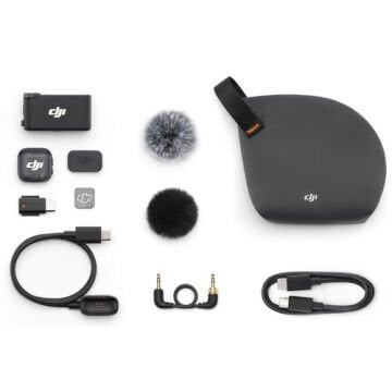 DJI Mic 3 Kompakt Kablosuz Mikrofon Sistemi/Kamera ve Akıllı Telefon için Kaydedici