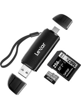 Lexar SD microSD USB Type A/C 3.2 Gen 1 Kart Okuyucu – Çift Bağlantı, Yüksek Hızlı Veri Aktarımı LRW310X-BNBNG