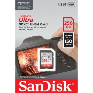 SanDisk 256GB Ultra UHS-I SDXC Hafıza Kartı