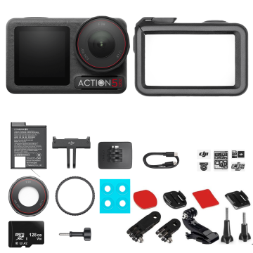 DJI Osmo Action 5 Pro Motosiklet Bisiklet Kask için Combo Set