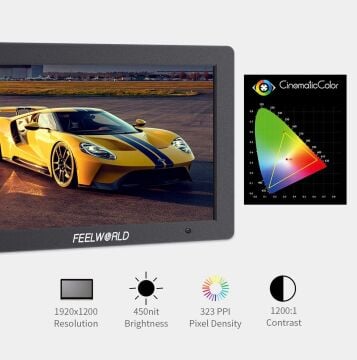 FEELWORLD T7 PLUS 7 İnç 3D LUT  Kamera Alan Monitörü 1920x1200  4K HDMI