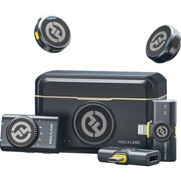 Hollyland Lark M2 Combo İkili Kablosuz Mikrofon Sistemi - Siyah