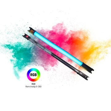 Gdx TB-60 RGB 30W Youtube Canlı Yayın Arka Plan Renkli Dolgu Işığı Led Tüp Işık (Uzunluk: 60 cm)