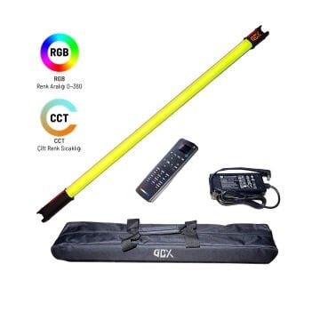 Gdx TB-80 RGB 45W Youtube Canlı Yayın Arka Plan Renkli Dolgu Işığı Led Tüp Işık (Uzunluk: 80 cm)