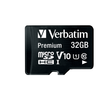 Verbatim 44083 - 32Gb 90Mb/S Premium U1 Micro Sdhc Class 10 (inc Adaptor)