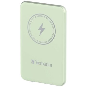 Verbatim 5000 Mah Manyetik Kablosuz (Magsafe) 15W Powerbank 20W PD Yeşil Renk Kablo Dahil-(32241)