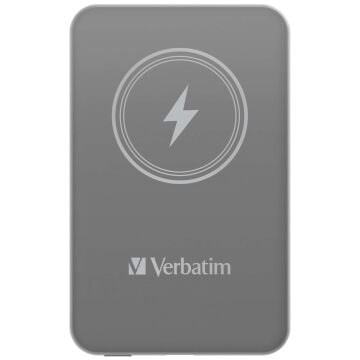 Verbatim 5000 Mah Manyetik Kablosuz (Magsafe) 15W Powerbank 20W PD Gri Renk Kablo Dahil-(32244)