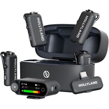 Hollyland LARK MAX 2-Combo 4人用 Hollyland LARK MAX 2 Combo 4 Kişilik Kablosuz Mikrofon Sist