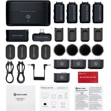 Hollyland LARK MAX 2 Combo 4 Kişilik Kablosuz Mikrofon Sistemi