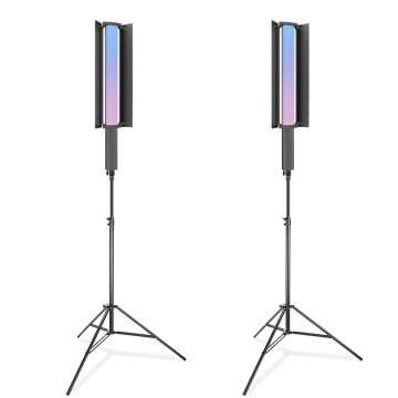 Gdx LP550 RGB Fotoğrafçılık ve Video için Renkli Işık Çubuğu İkili Set