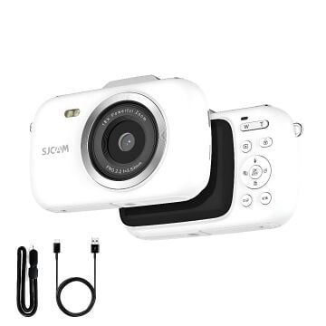 Sjam ZV100 Dijital Kompakt Fotoğraf Makinesi Beyaz 80MP / 5K Video /  16x Dijital Zoom