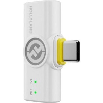 Hollyland Lark M2 Combo İkili Kablosuz Mikrofon Sistemi - Beyaz