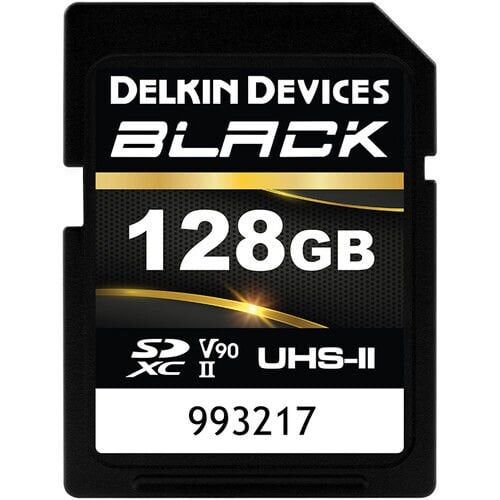 Delkin Black 128GB SD UHS-II U3 V90 Hafıza Kartı