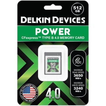 Delkin Power CF Express Type B 512GB 4.0 Hafıza Kartı (Okuma:1780 - Yazma:1700)