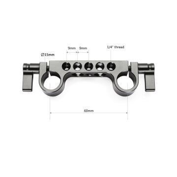 SmallRig 2061 Süper Hafif 15 mm Raylı Blok (2'li Paket)