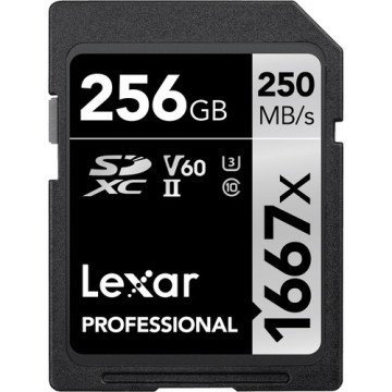 Lexar 256GB Professional 1667x SDXC 250MB/sn V60 Hafıza Kartı