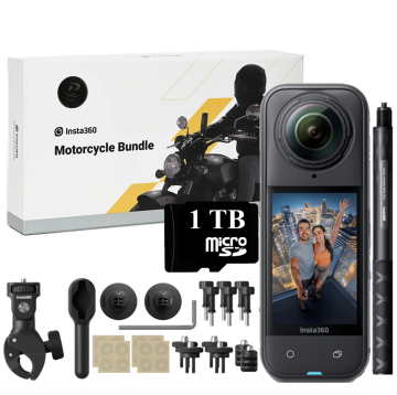 Insta360 X5 Motorcycle Bundle (1TB Hafıza Kartı Dahil)