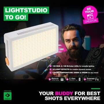 PATONA 4246 PATONA Premium LED Photo ve Video light with 120RGB ve 128 Bi-Color LEDs ve 24 effects