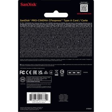 SanDisk 480GB PRO-CINEMA CFexpress Type A Hafıza Kartı