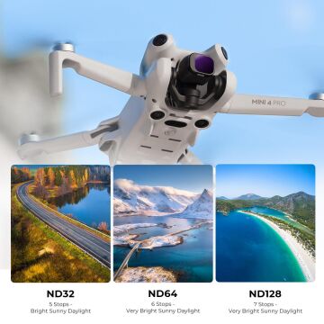 KF Concept DJI Mini 4 Pro CPL ve ND Filtre Kiti (CPL, ND8, ND16, ND32, ND64 ve ND128)