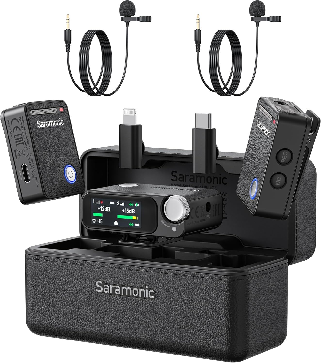 Saramonic Ultra 03 Kablosuz Yaka Mikrofonu, 32-Bit ( RX9+TX9+TX9 Lavalıer MIC – Black)