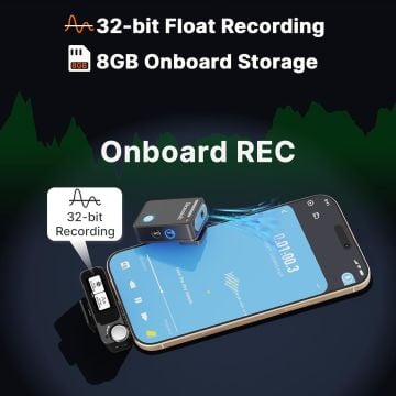 Saramonic Ultra 03 Kablosuz Yaka Mikrofonu, 32-Bit ( RX9+TX9+TX9 Lavalıer MIC – Black)