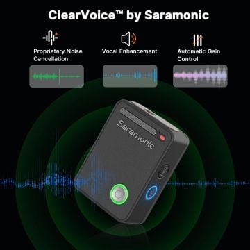 Saramonic Ultra 01 Kablosuz Yaka Mikrofonu, 32-Bit ( RX9+TX9 Black)