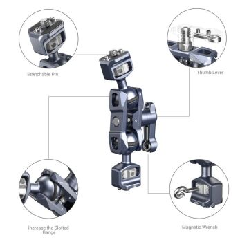 SmallRig 3873 Magic Arm Çift Bilyalı Başlı (1/4”-20 Vida)