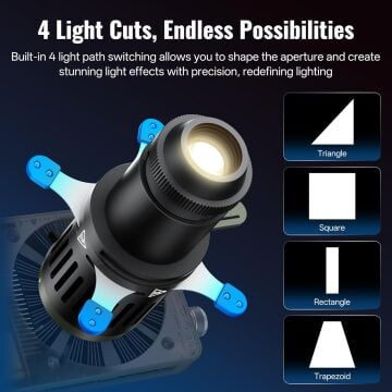 Zhıyun Spotlıght Attachment  Spotlight (ZY Mount) Conical Optical Snoot