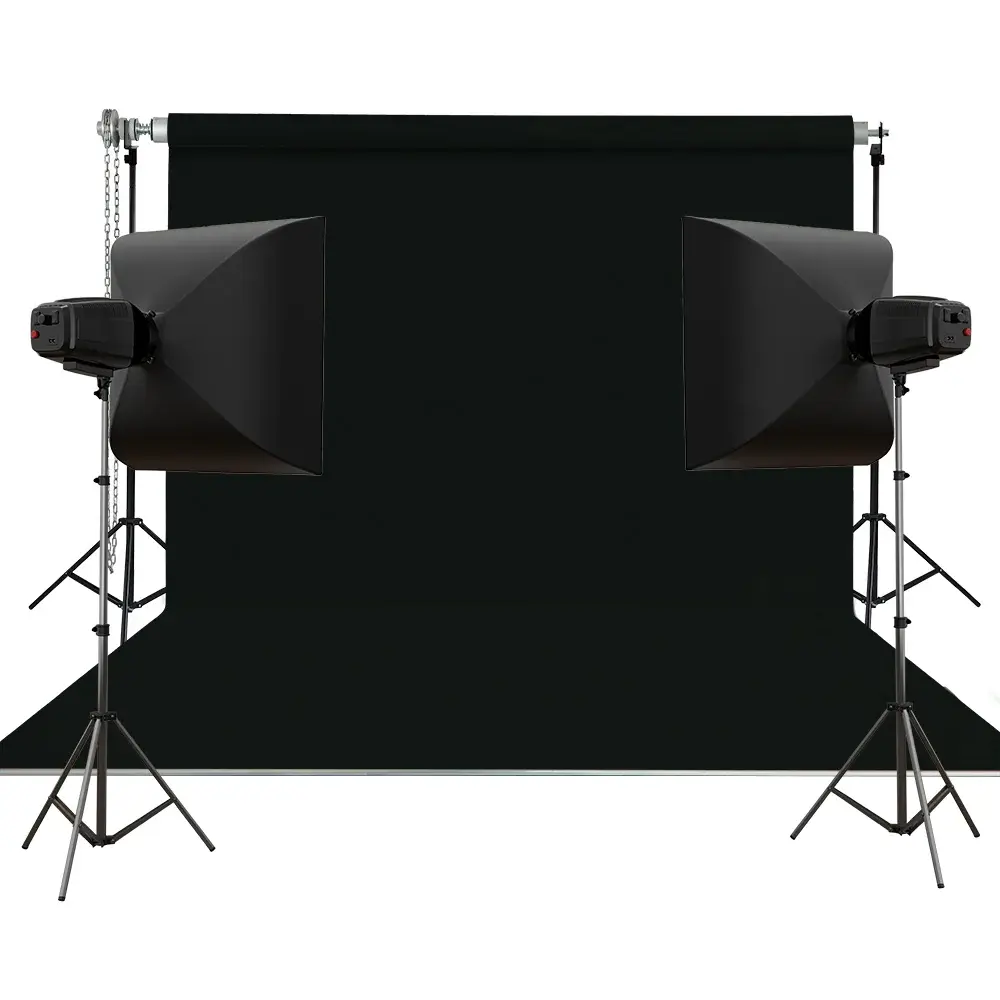 Stüdyo Teknik 270X580Cm Siyah Taşınabilir Kumaş Fon Perdesi