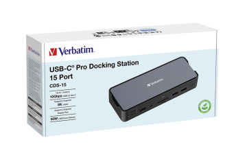 Verbatim 15 Port Usb C Bağlantılı Dock 2 x HDMI, 1 x DPort, 1 x RJ45, 1 x Usb-A 3.2 Gen2, 2 x Usb-A 3.2 Gen1, 1 x Usb-A 2.0, 2