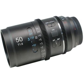Sirui Astra Series AF 50mm T1.8 1.33x Full Frame Blue Flares Anamorphic Nikon Z Mount Lens