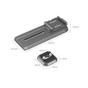 SmallRig 4638 DJI  DJI RS 2 / RSC 2 / RS3 / RS 3 Pro / RS 4 / RS 4 Pro için HawkLock H38 Manfrotto Hızlı Çıkarma Plakası