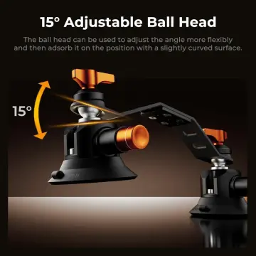 K&F Triple Suction Cup Car Mount Araç Dış Çekim için Aksiyon Kamera ve Telefon Uyumlu Çekim Seti  ( İnsta360 X3, X4, X5, X6 )