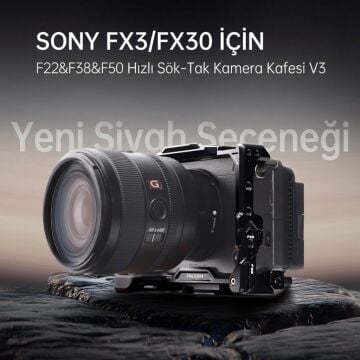 FALCAM F22 F38 F50 Quick Release V3 FX3 FX30 Uyumlu Modüler Kamera Kafesi Siyah - C00B2823B