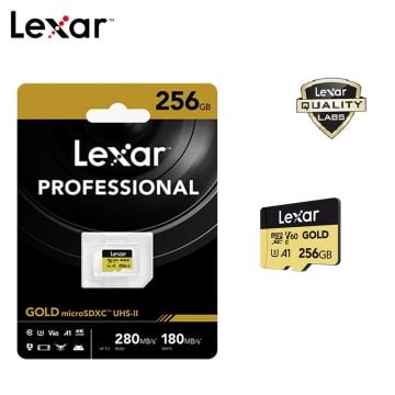 Lexar 256GB Professional GOLD microSDXC UHS-II Hafıza Kartı