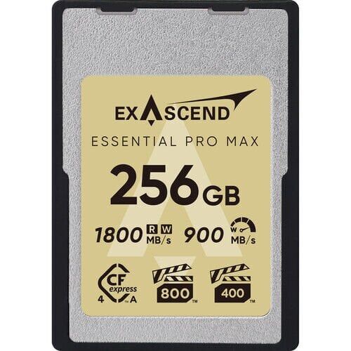 Exascend 256GB Essential Pro Max CFexpress 4.0 Type A Hafıza kartı / 1800 MB/S Okuma Yazma VPG800
