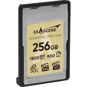 Exascend 256GB Essential Pro Max CFexpress 4.0 Type A Hafıza kartı / 1800 MB/S Okuma Yazma VPG800