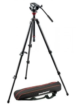 Manfrotto 755CX3 Carbon Video Tripod + MVH500AH Video Başlık