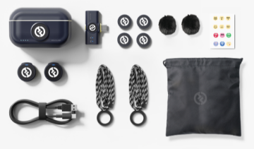 Hollyland LARK M2 DUO USB‑C Mobil Kablosuz Yaka Mikrofon Seti