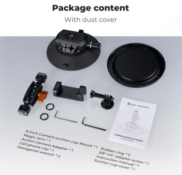 K&F Concept 6 inch Suction Cup Vakum Pompalı Vantuz